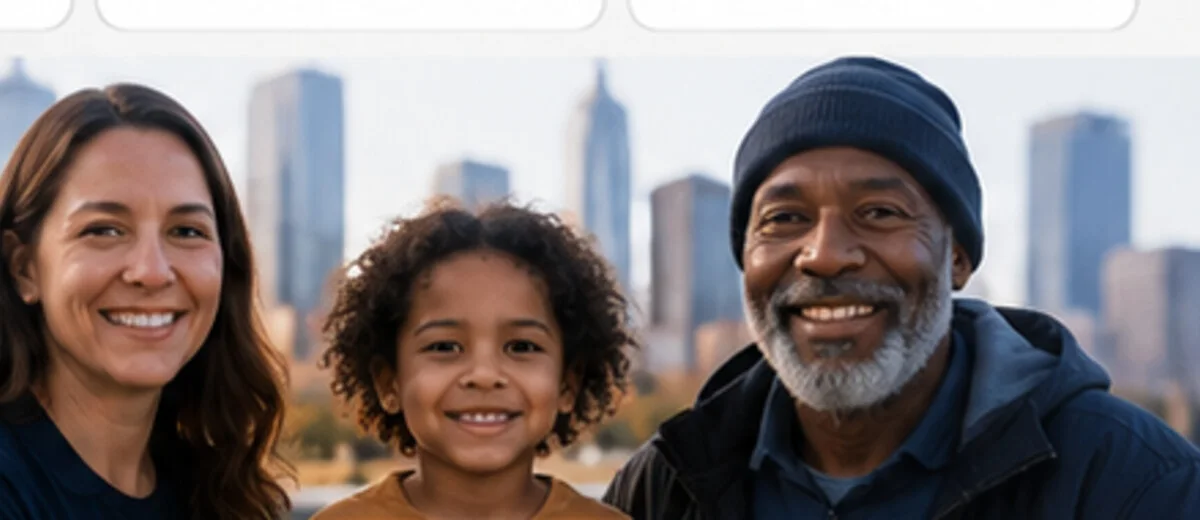 Multigenerational family representing the people Back to Life is designed to serve